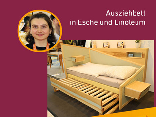 Die Gute Form 2024: Anna B., Ausziehbett in Esche und Linoleum