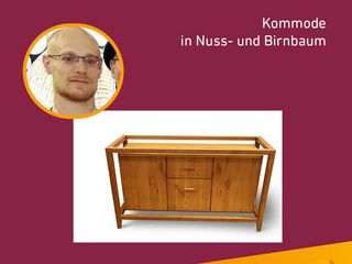 Die Gute Form 2024: Marius Engelberts, Kommode in Nuss- und Birnbaum