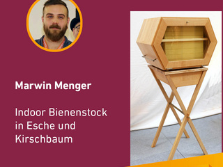 Die Gute Form 2024: Marwin Menger, Indoor Bienenstock in Esche und Kirschbaum