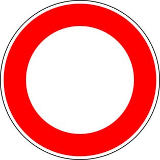Verkehrsschild Durchfahrt verboten Verkehrsschild "Durchfahrt verboten"